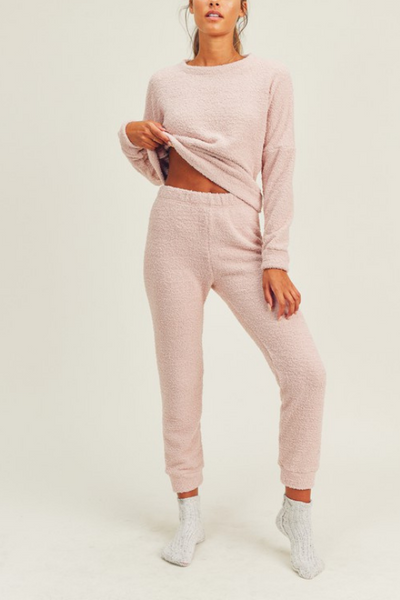 Homebody Crewneck & Jogger Set - Pink