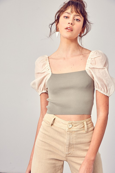 Top of Mind Puff Sleeve Top