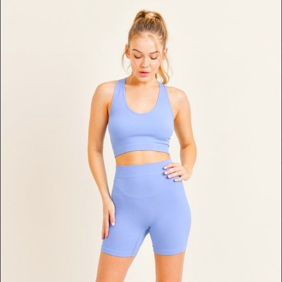 The Everyday | Ribbed Seamless Set - Sky Blue