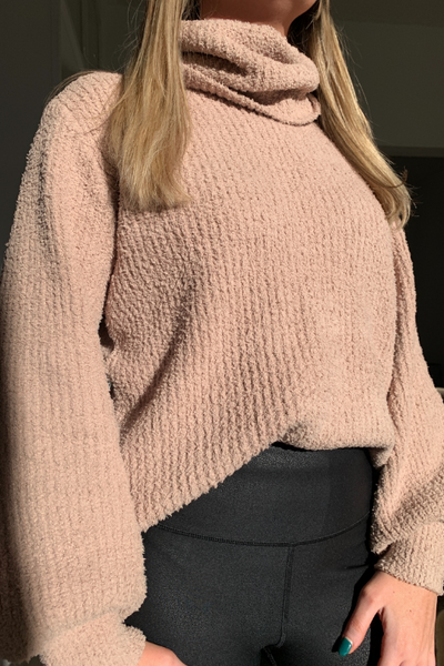 Sweater Weather Turtleneck - Taupe